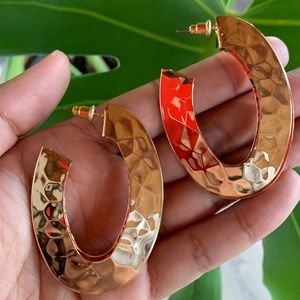 Flat Gold Hoops